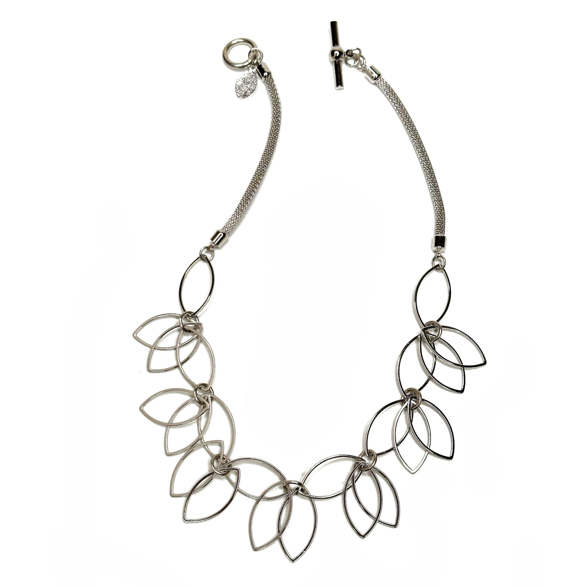 Pointed Ovals Mesh Necklace