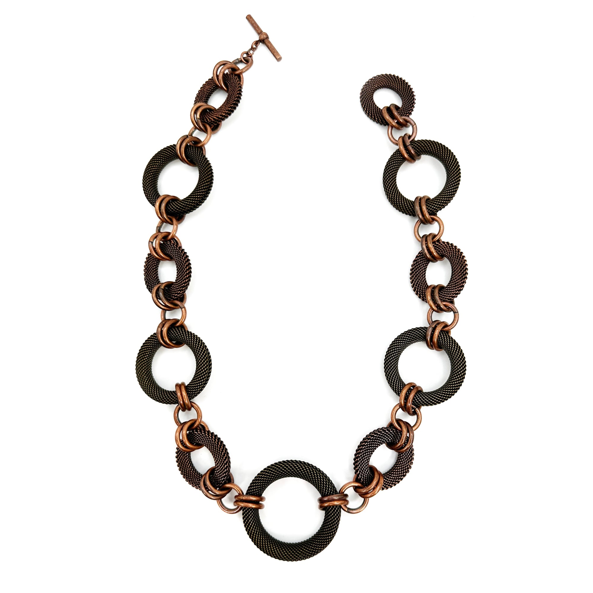 Linked Mesh Ring Necklace