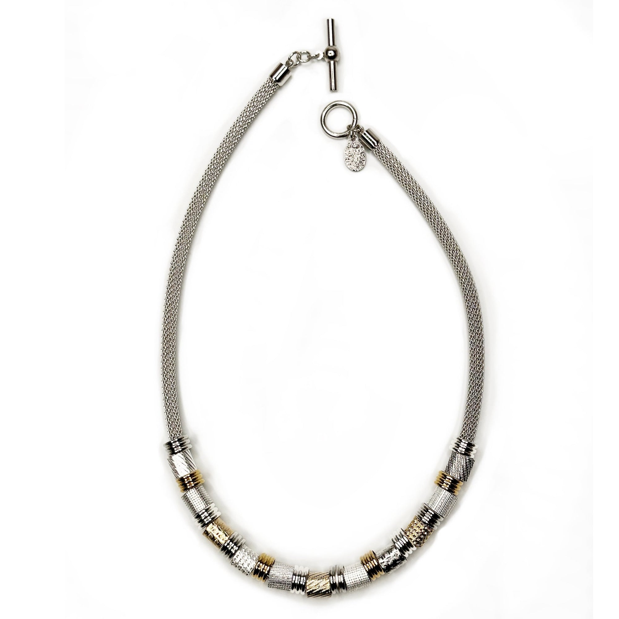 Textured Tube Mesh Necklace