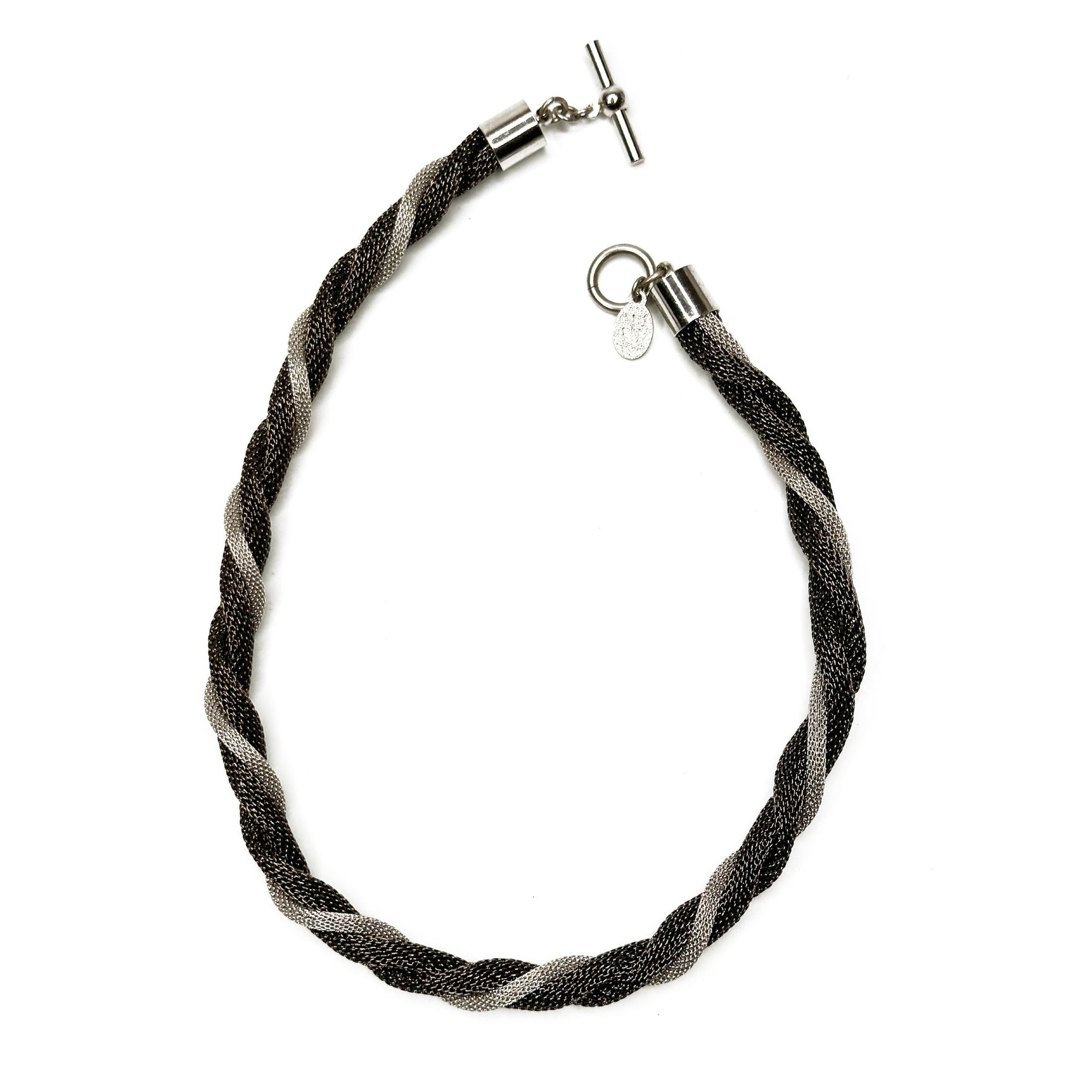 2-Tone Twisted Mesh Necklace