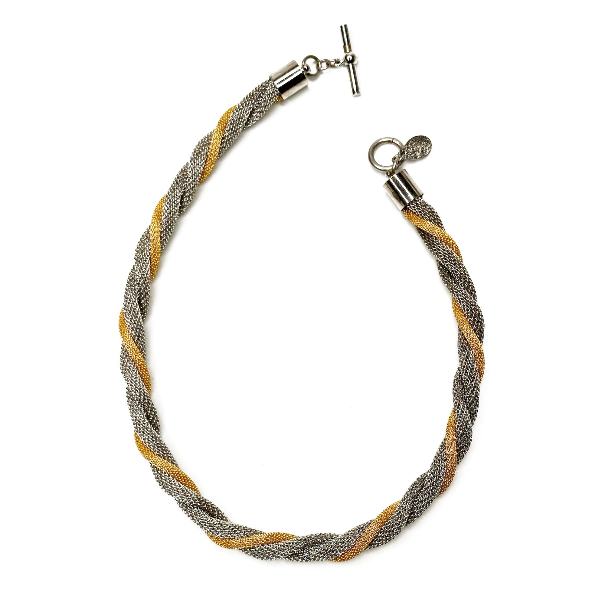 2-Tone Twisted Mesh Necklace