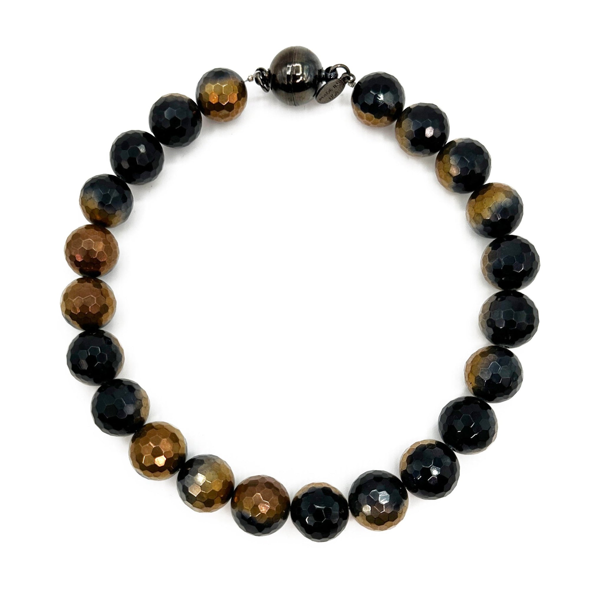 Faceted Fumed Onyx Necklace