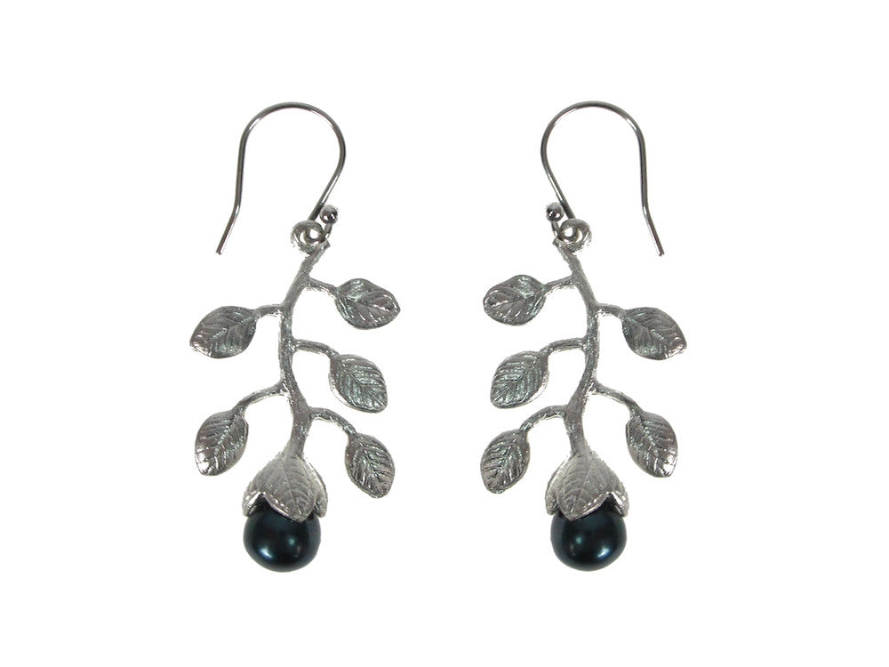 Sterling Branch & Pearl Earrings | Erica Zap Designs