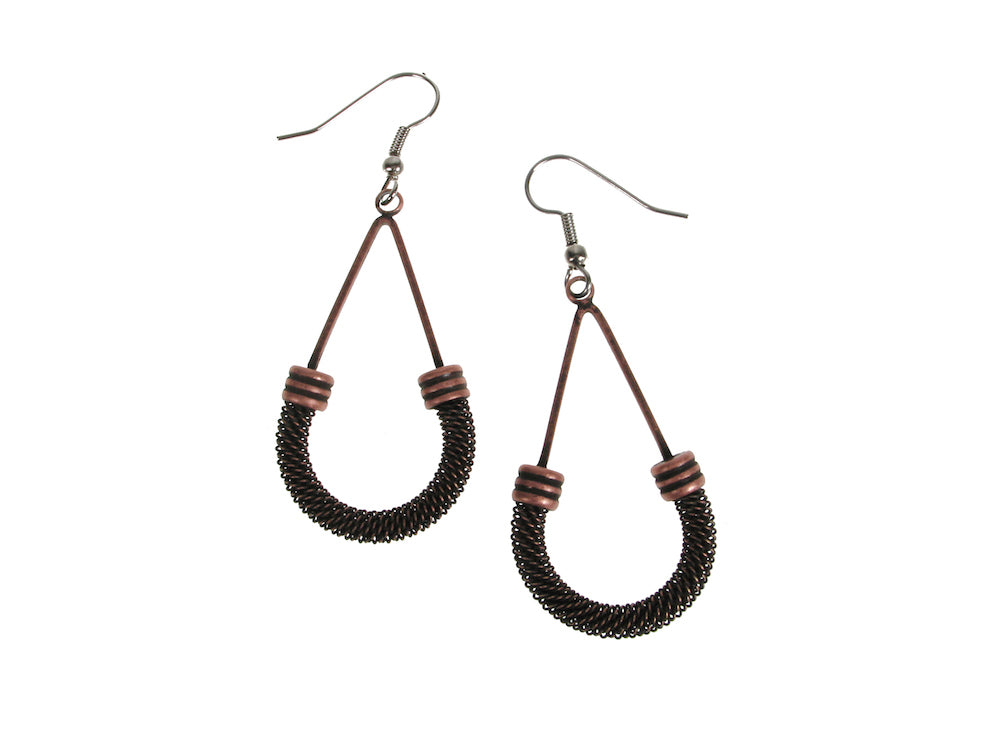Curved Mesh Triangle Drop Earrings | Erica Zap Designs