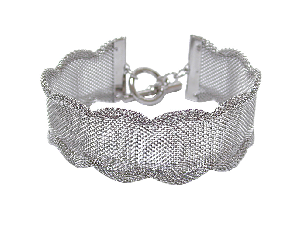 Wide Scalloped Mesh Bracelet | Erica Zap Designs