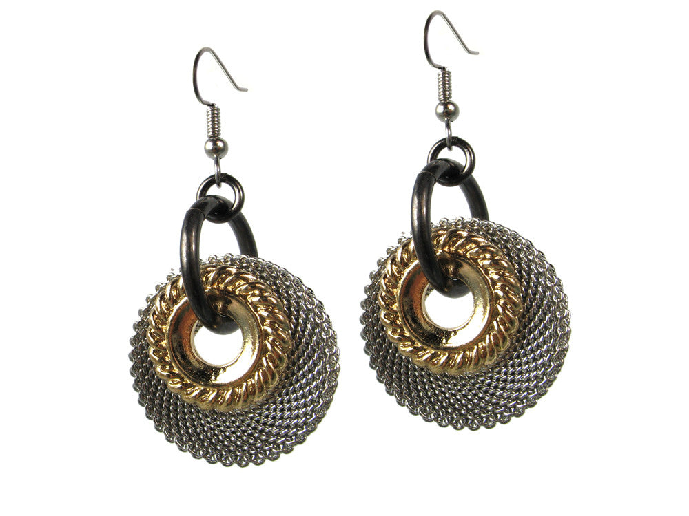 Large Mesh & Textured Circle Earrings | Erica Zap Designs