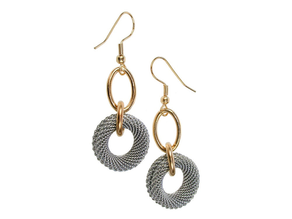 Mesh Circle Drop Earrings | Erica Zap Designs