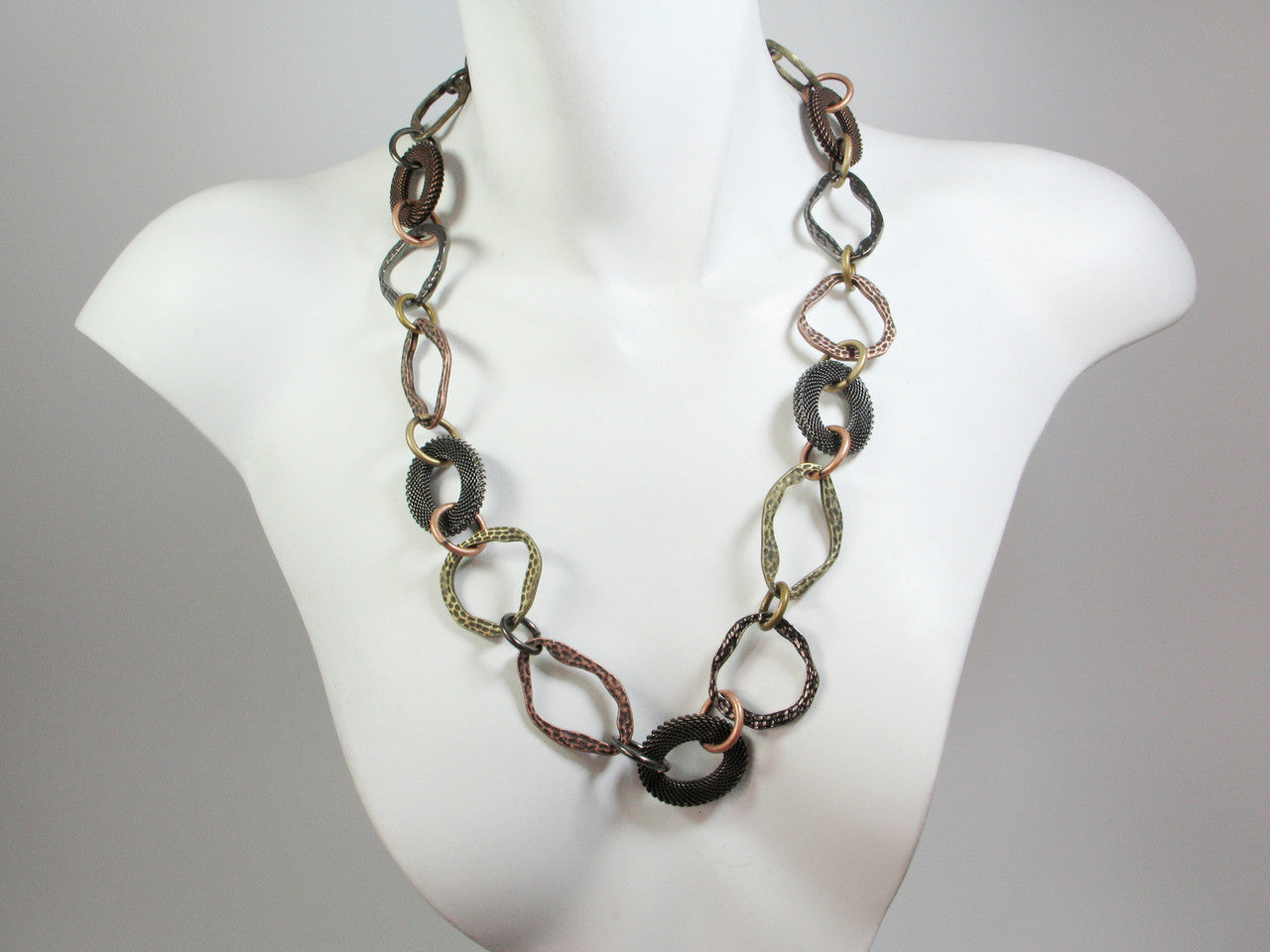 Oval Link Mesh & Metal Necklace | Erica Zap Designs