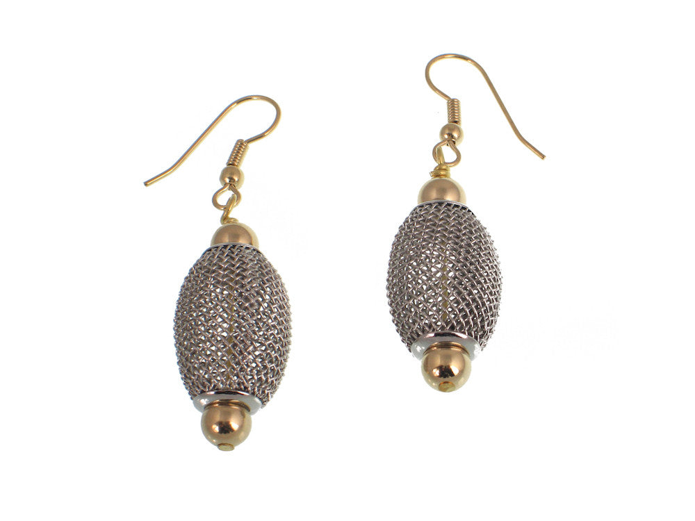 Oval Mesh Bead Earrings | Erica Zap Designs