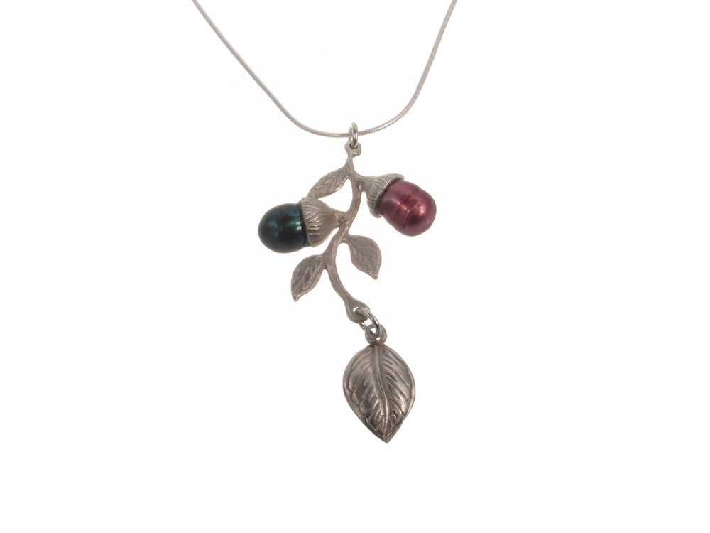 Branch Pearl & Leaf Pendant | Erica Zap Designs