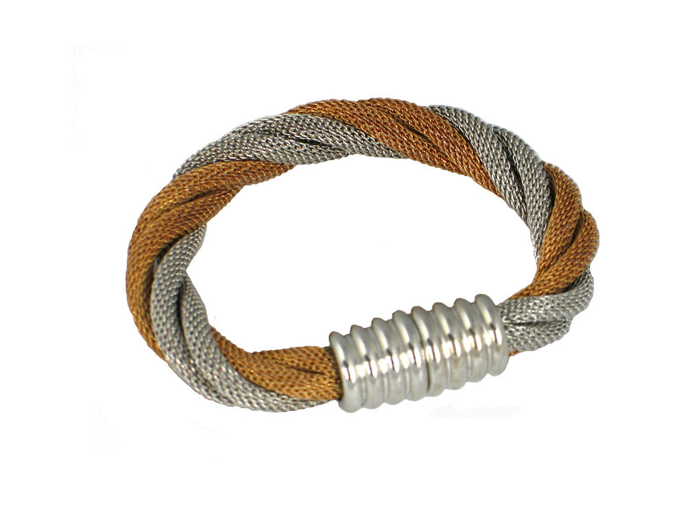 Mesh Bracelet Thick Twist with Magnetic Clasp | Erica Zap Designs