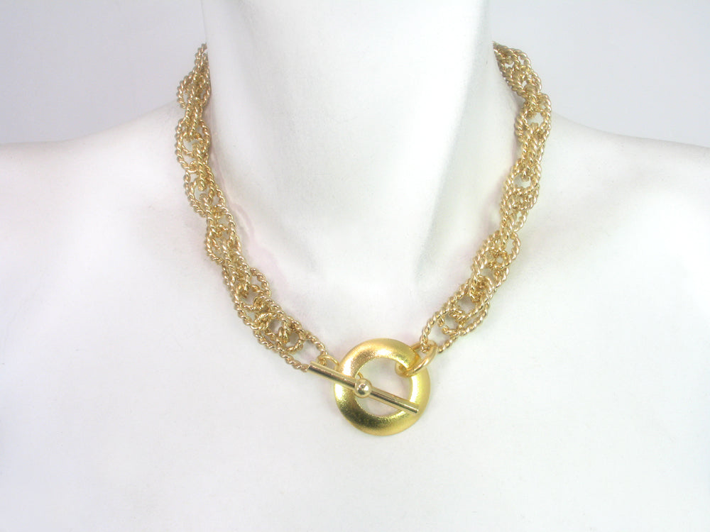 Gold Textured Chain Necklace | Erica Zap Designs