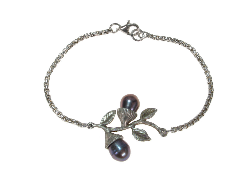 Sterling Chain Bracelet with Budding Branch | Erica Zap Designs