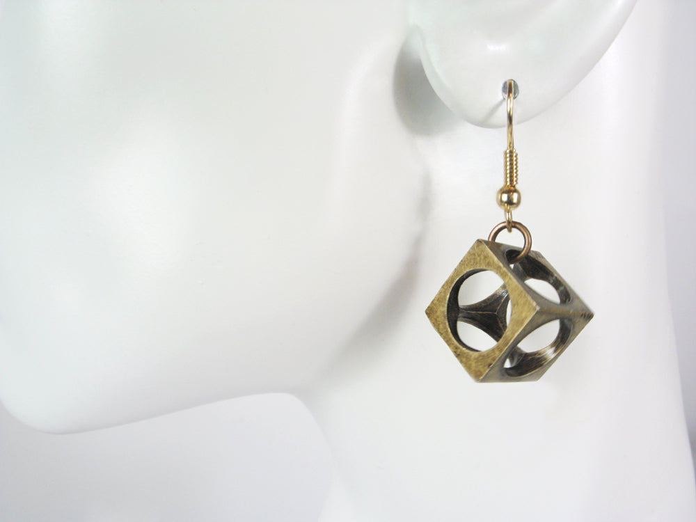 Large Open Cube Earrings | Erica Zap Designs