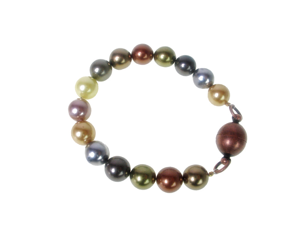 Faux Pearl Bracelet with Magnetic Ball Clasp | Erica Zap Designs