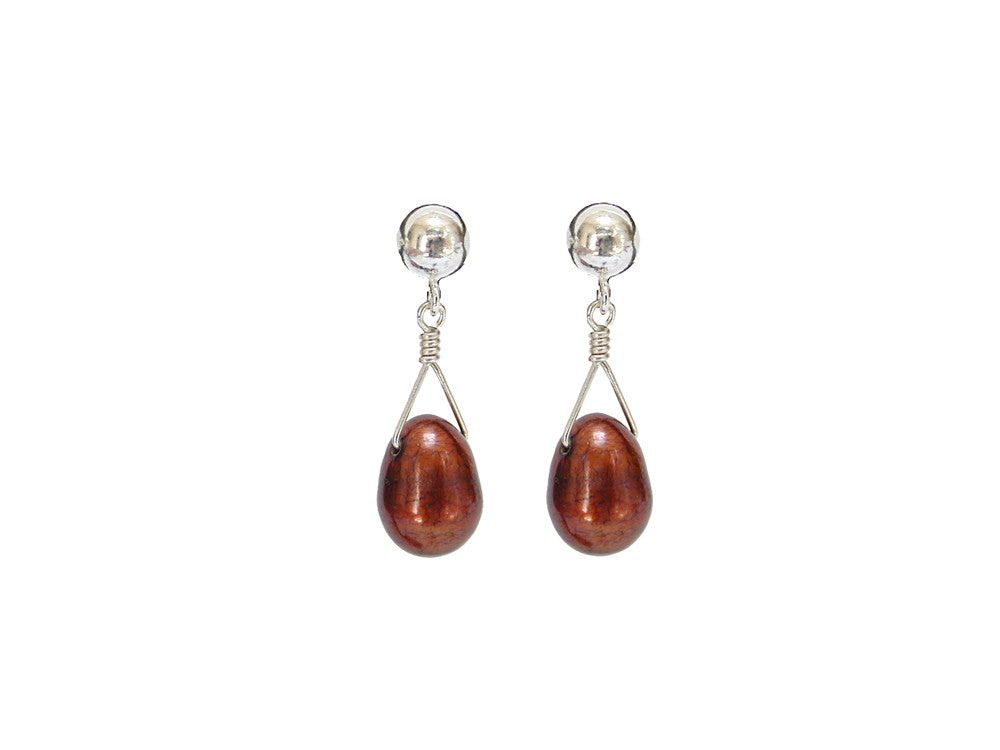Simple Pearl Drop Earrings | Erica Zap Designs