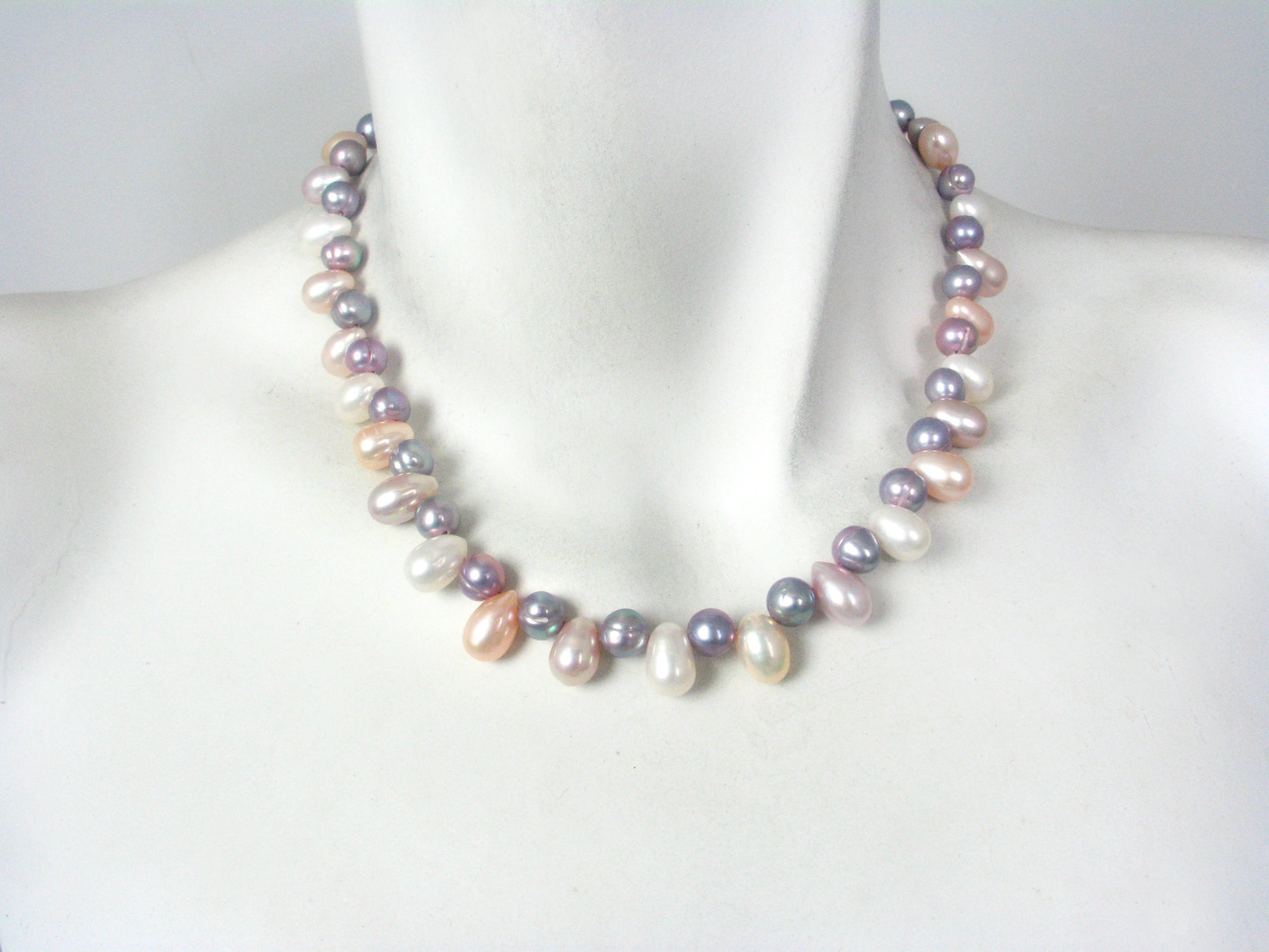 Pink White and Lavender Pearl Necklace | Erica Zap Designs