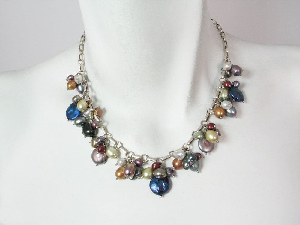Coin Pearl Cluster Necklace | Erica Zap Designs