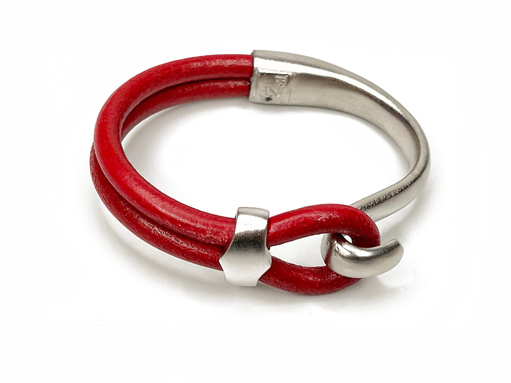 Colored Cord Leather Bracelet | Lasso Hook & Slide | Erica Zap Designs