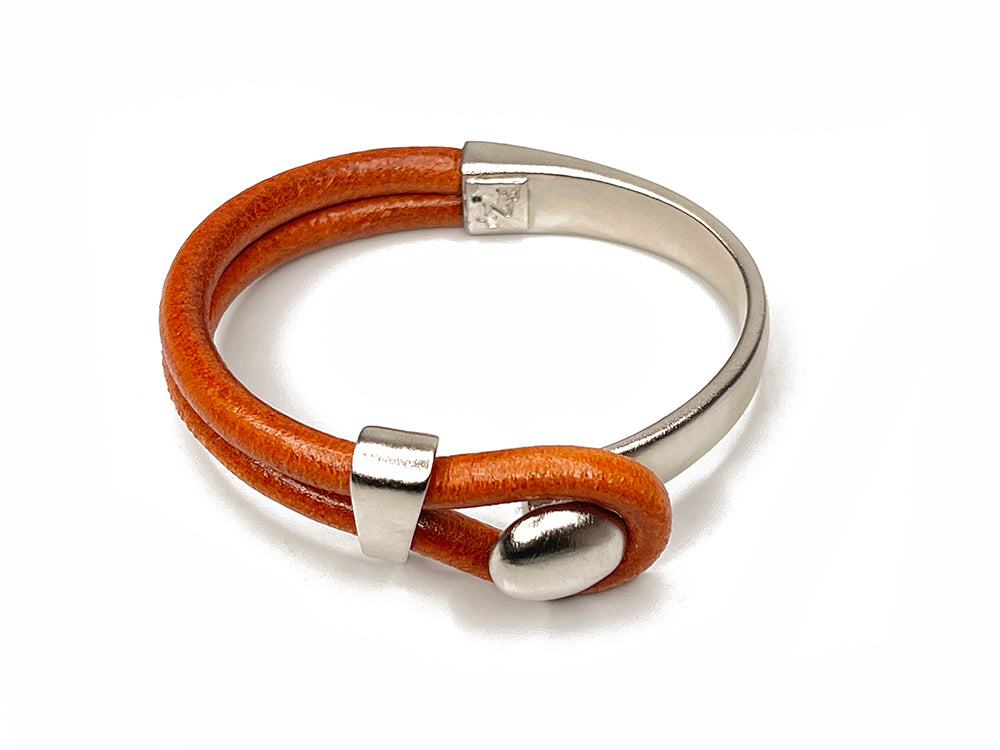 Colored Cord Leather Bracelet | Lasso Knob & Slide | Erica Zap Designs