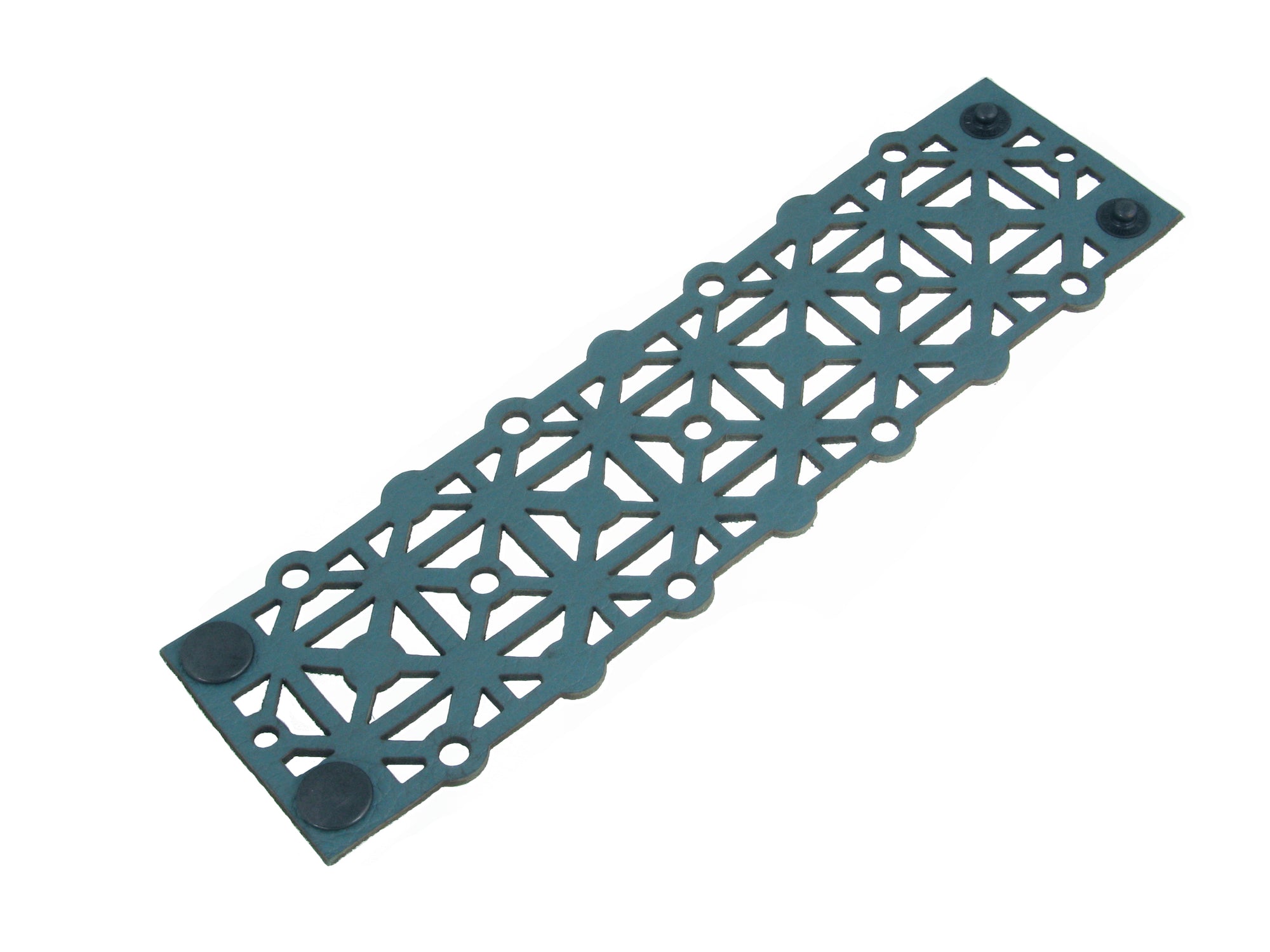 Laser Cut Leather Bracelet | Geometric X Pattern | Erica Zap Designs