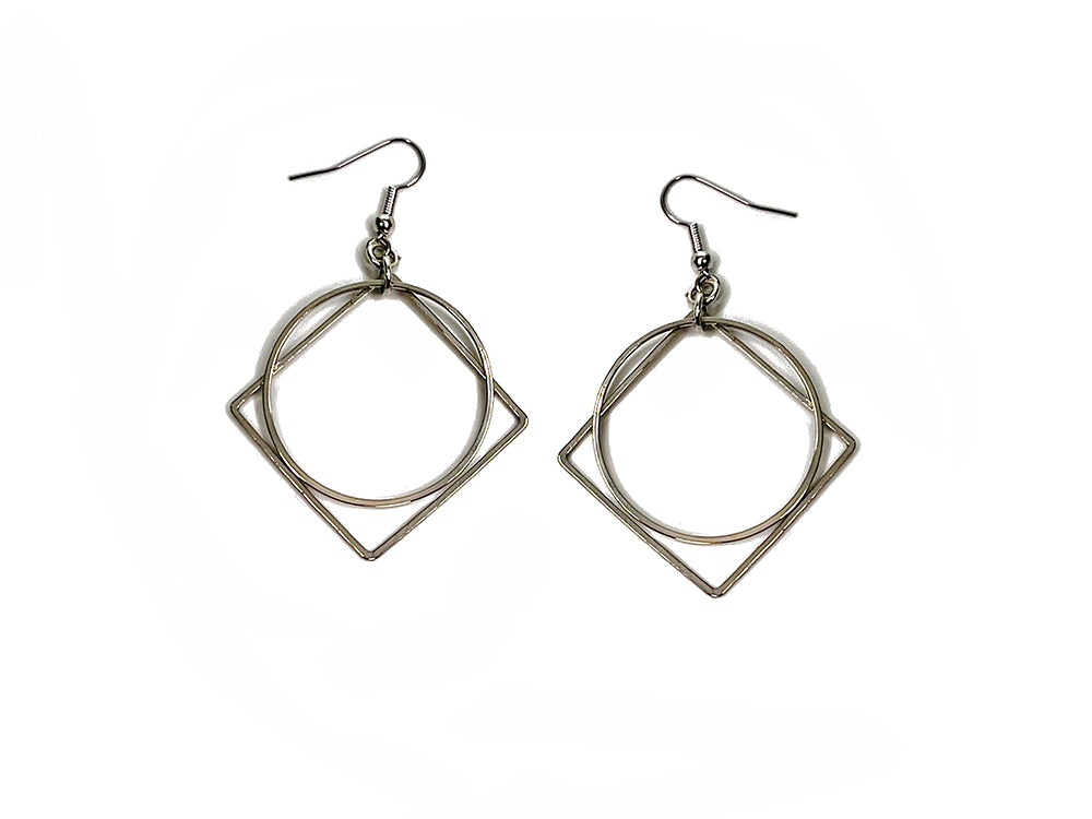 Large Square and Circle Earrings | Erica Zap Designs