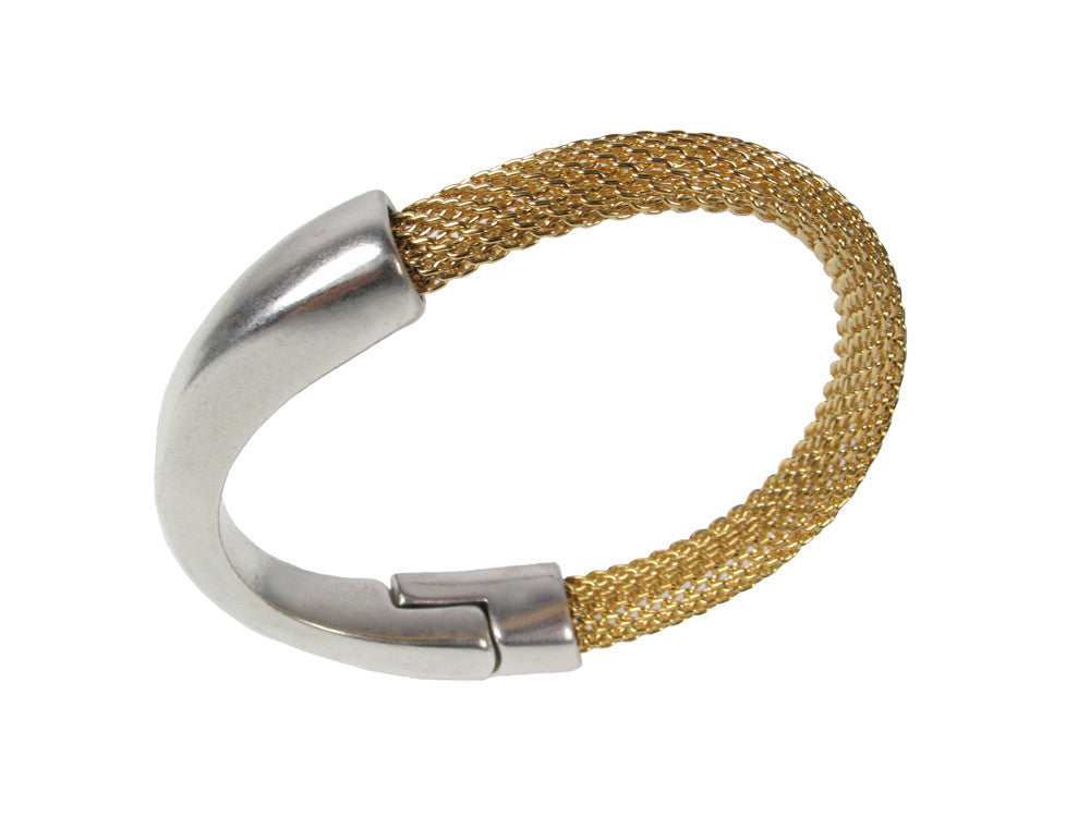 Mesh Bracelet with Crescent Magnetic Clasp | Erica Zap Designs