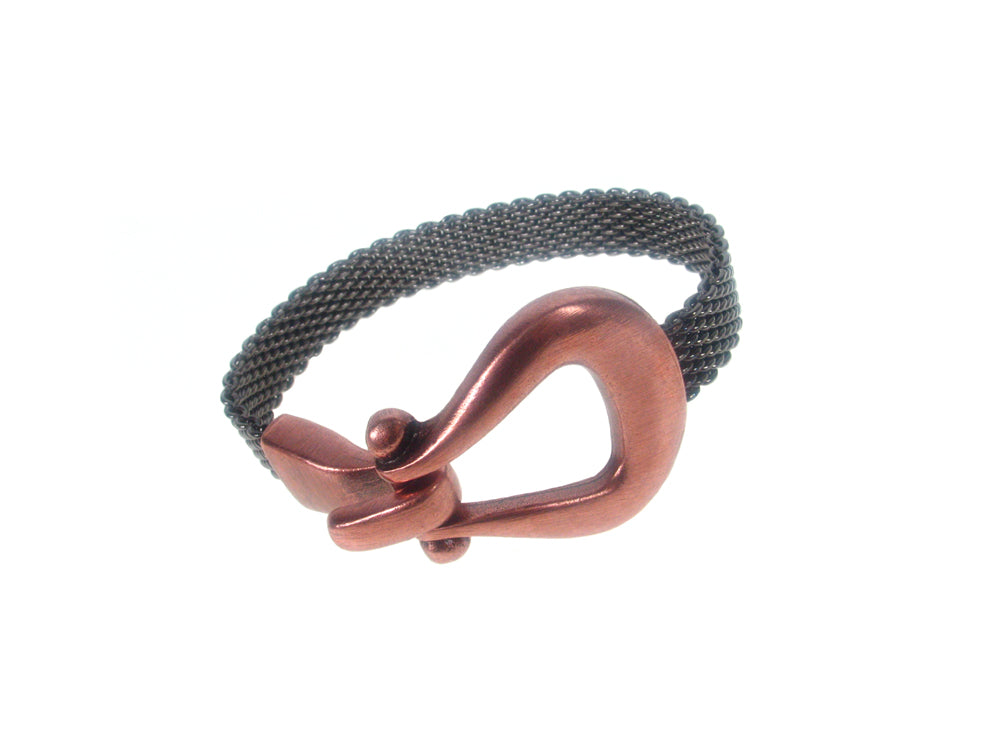 Flat Mesh Bracelet Horseshoe Hook Clasp | Erica Zap Designs