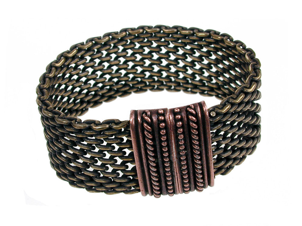 Mesh Bracelet Solid Open Weave with Magnetic Clasp | Erica Zap Designs