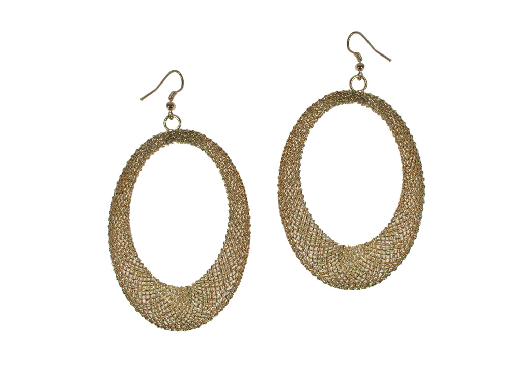 Large Oval Mesh Earrings | Erica Zap Designs