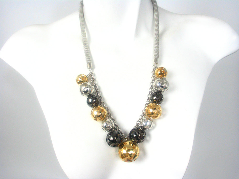 Perforated Beads and Mesh Necklace | Erica Zap Designs