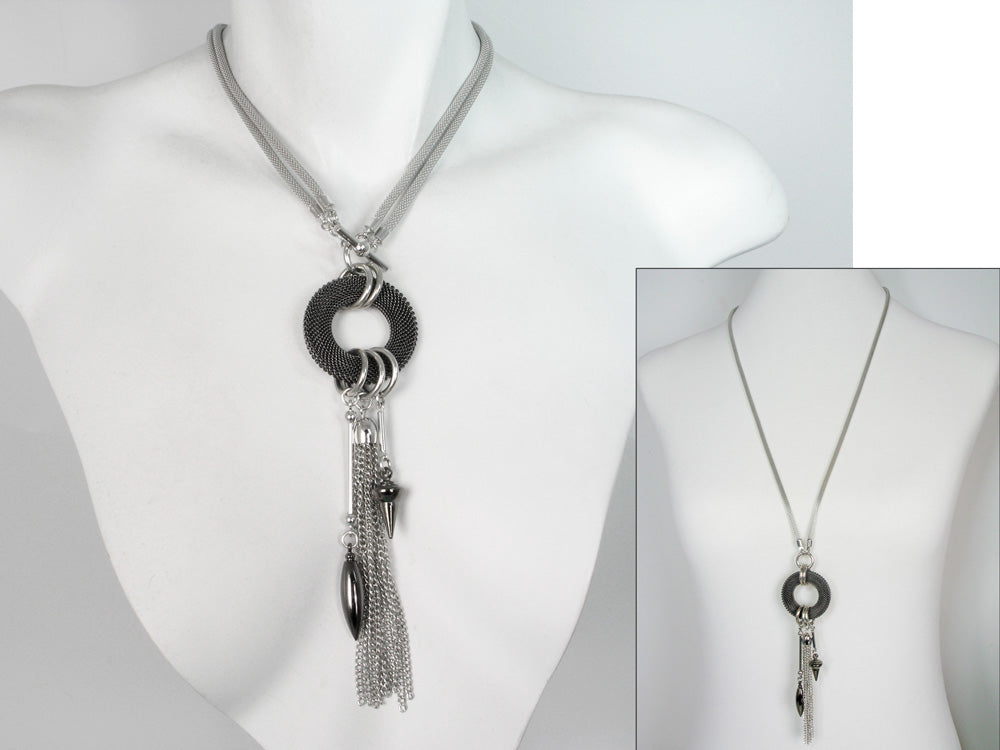 2-Way Mesh & Tassel Drop Necklace | Erica Zap Designs