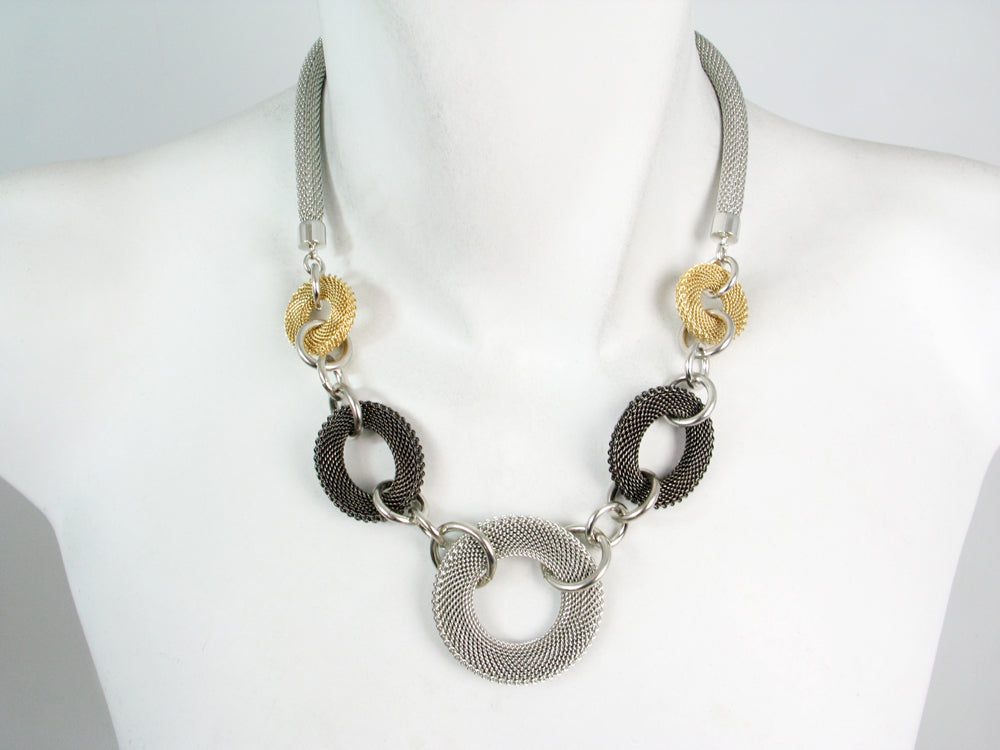 Multi Ring Mesh Necklace | Erica Zap Designs