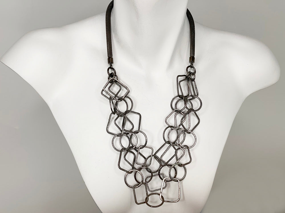 Geometric 3 Strand Necklace | Erica Zap Designs