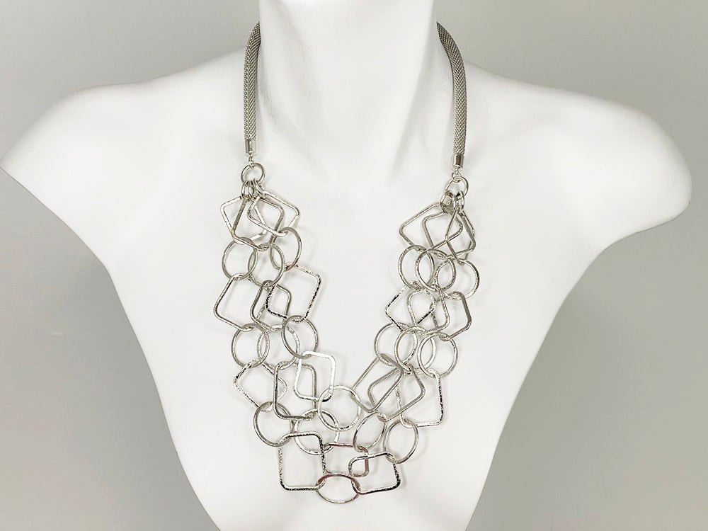 Geometric 3 Strand Necklace | Erica Zap Designs