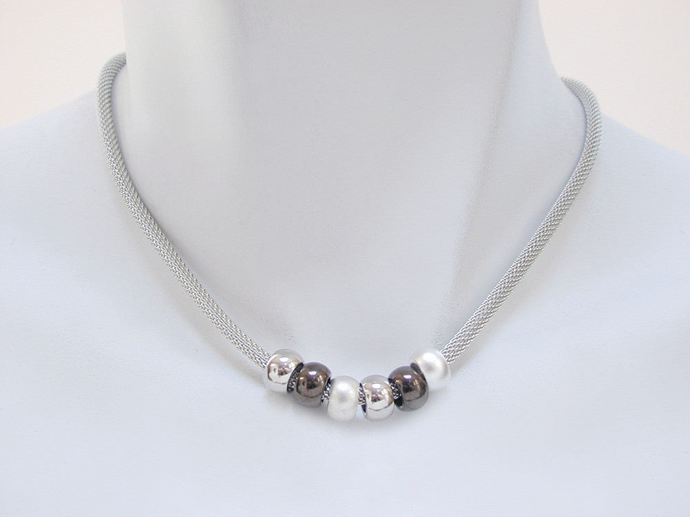 Multi Bead Thin Mesh Necklace | Erica Zap Designs