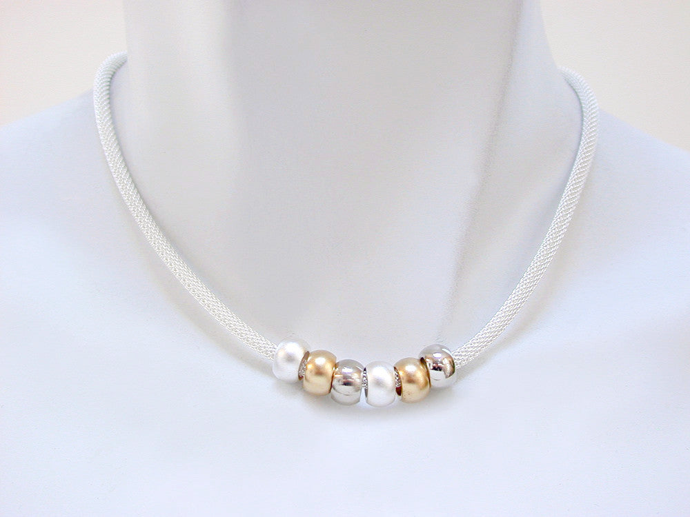 Multi Bead Thin Mesh Necklace | Erica Zap Designs