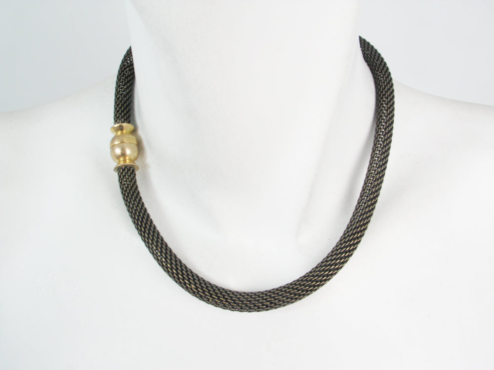Mesh Necklace with Magnetic Ball Clasp | Erica Zap Designs