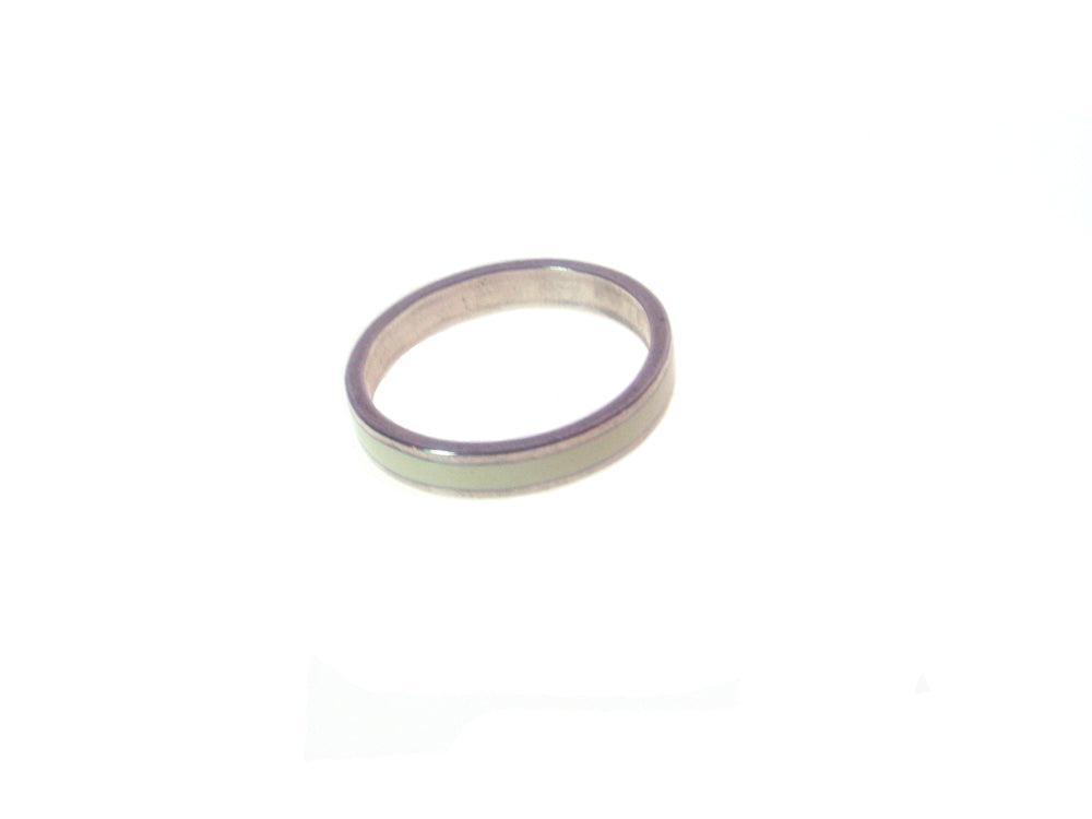 Sterling Silver with Ivory Inlay Ring | Erica Zap Designs