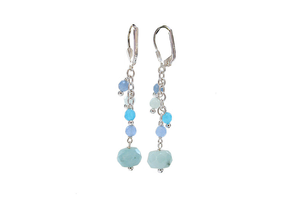 Linked Chain and Stone Drop Earrings | Erica Zap Designs