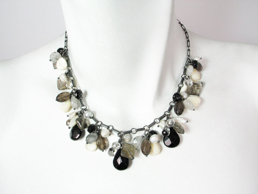Stone Cluster Necklace | Onyx Mix | Erica Zap Designs