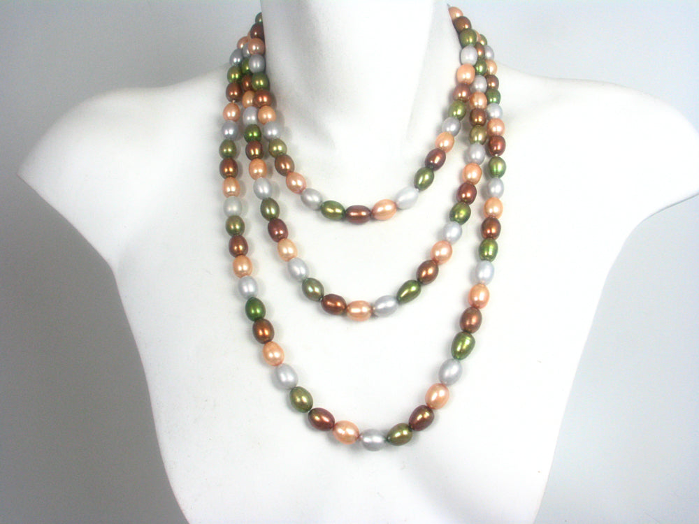 Long Strand of Multi Color Pearls | Erica Zap Designs