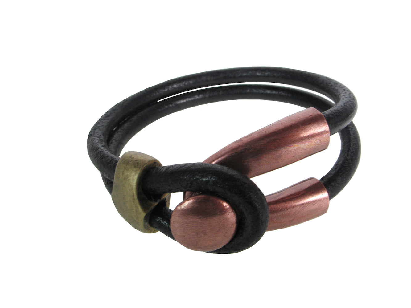Men's Leather Bracelet | Double Strand Lasso & Slide | Erica Zap Designs