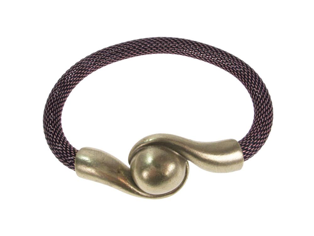 Mesh Bracelet with Magnetic Swirl Ball Clasp | Erica Zap Designs