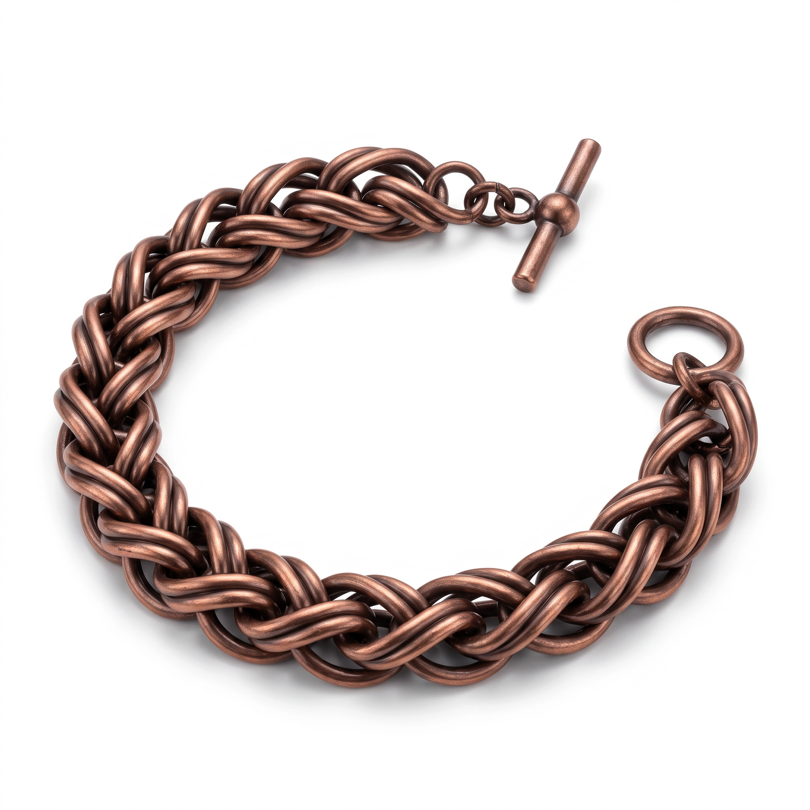 Men's Braided Link Metal Bracelet