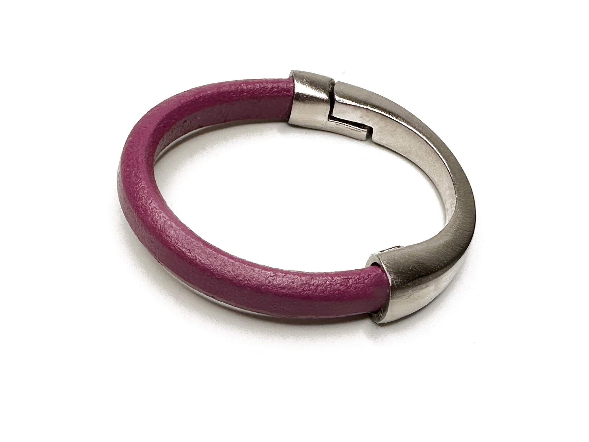 Crescent Moon Magnetic Clasp Leather Bracelet