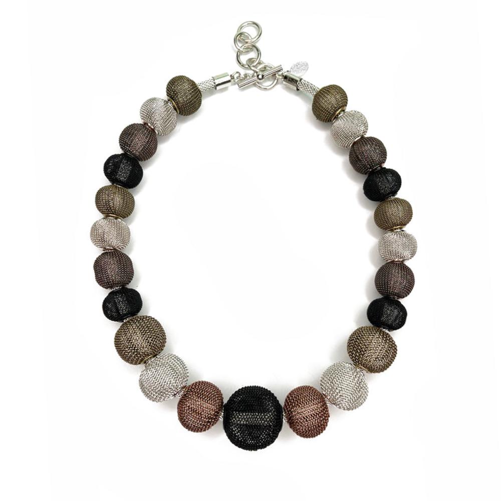 Graduated Mesh Ball Necklace