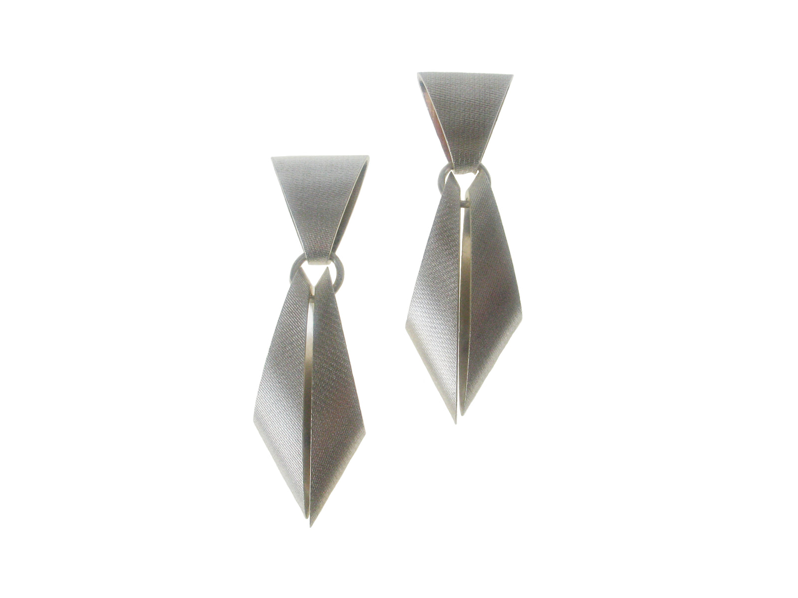 Sterling Angled Drop Earrings