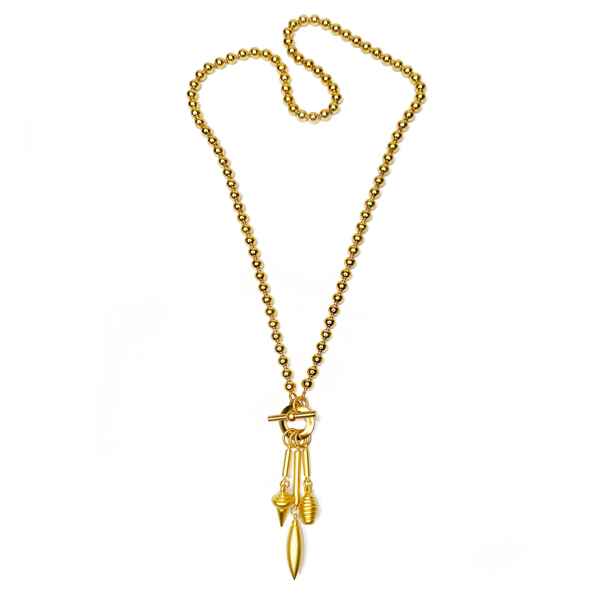 Multi Drop Bead Chain Necklace