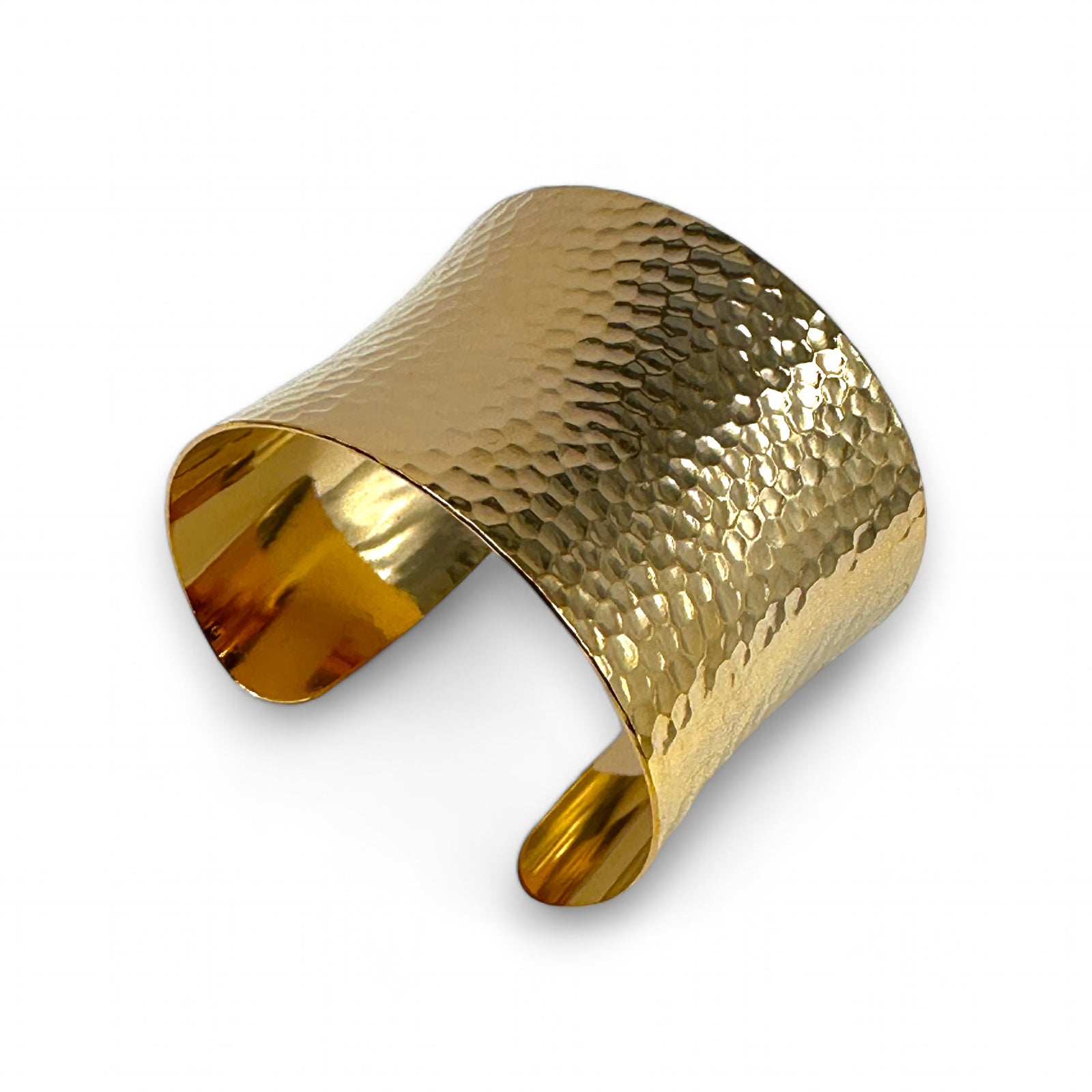 Wide Concave Hammered Cuff Bracelet | Erica Zap Designs
